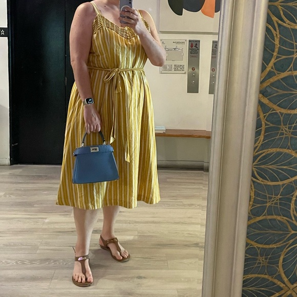 Yellow striped sundress - Picture 1 of 2